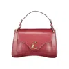 Coccinelle Red Leather Women Handbag In Purple