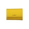 Coccinelle Chic Leather Green Wallet With Multiple Compartments In Yellow