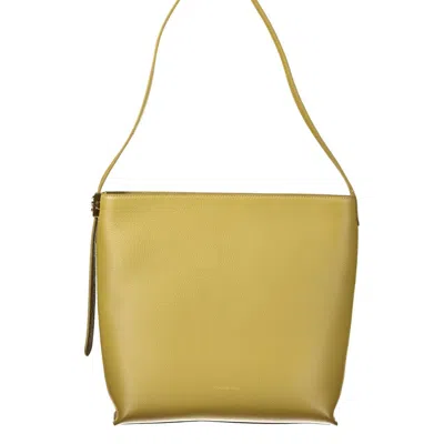 Coccinelle Grained Leather Tote Bag In Yellow