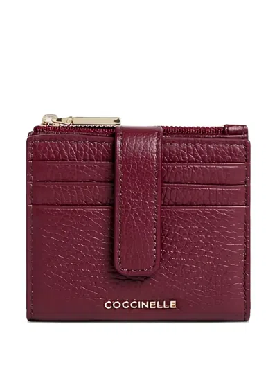 Coccinelle Leather Zip-fastening Wallet In Red