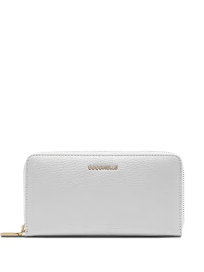 Coccinelle Leather Zip Wallet In Gray