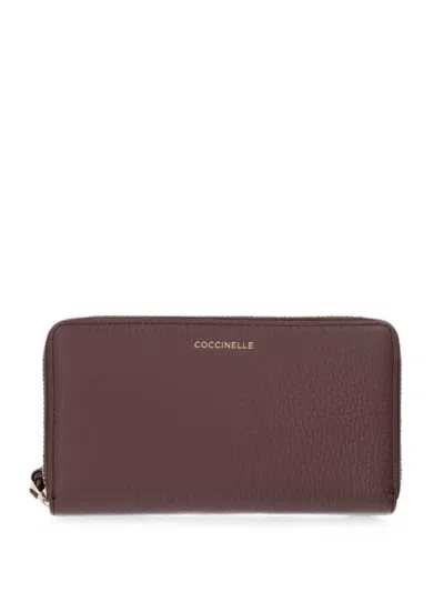 Coccinelle Leather Zip-around Wallet In Brown