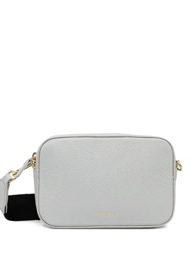 Coccinelle Lettering Leather Crossbody Bag In White