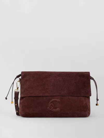 Coccinelle Lidia Clutch Bag Adjustable Strap Hardware In Brown