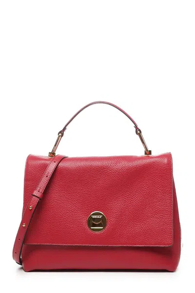 Coccinelle Liya Foldover-top Tote Bag In Red
