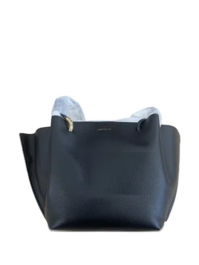 Coccinelle Logo-detail Tote Bag In Black