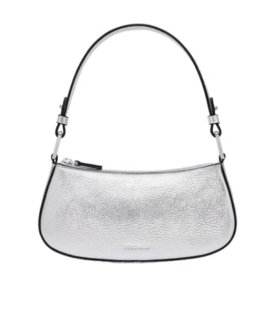 Coccinelle Logo-detail Zip-up Shoulder Bag In White