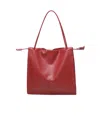 Coccinelle Logo Embossed Drawstring Tote Bag In Red