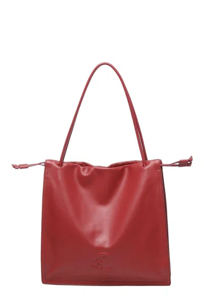 COCCINELLE LOGO EMBOSSED DRAWSTRING TOTE BAG