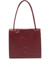 Coccinelle Logo-embossed Leather Tote Bag In Red
