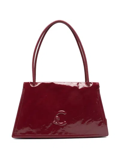 Coccinelle Logo-embossed Leather Tote Bag In Red