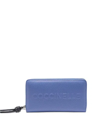 Coccinelle Logo-embossed Zip Wallet In Brown