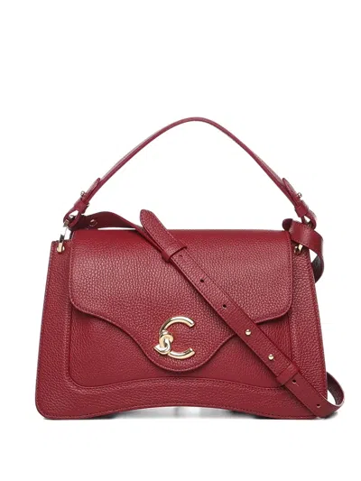COCCINELLE LOGO-EMBROIDER SHOULDER BAG