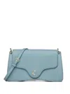 Coccinelle Logo-embroidered Shoulder Bag In Blue