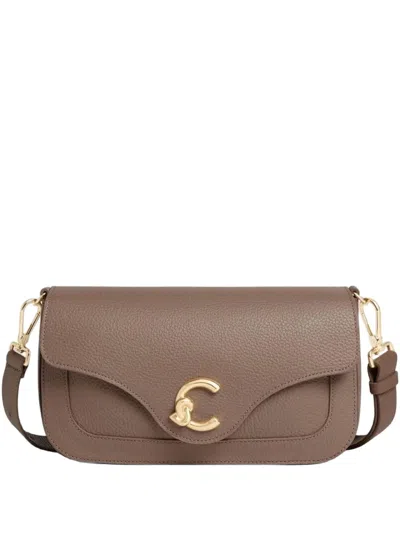 Coccinelle Logo Hardware Shoulder Bag In Neutral