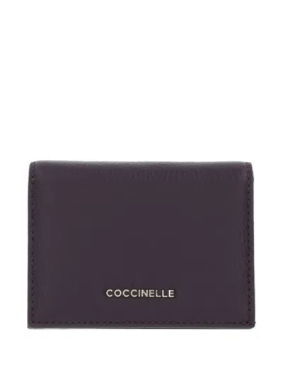 Coccinelle Logo-lettering Wallet In Burgundy