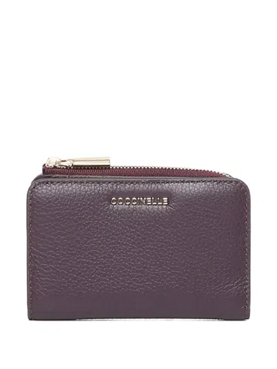 Coccinelle Logo-lettering Wallet In Purple