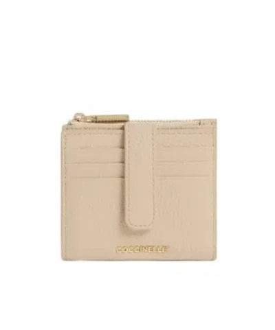 Coccinelle Logo Lettering Zipped Wallet In Pink
