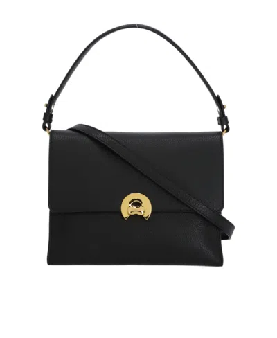 Coccinelle Logo Logo Shoulder Bag In Noir
