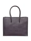 Coccinelle Large Myrtha Embossed-logo Tote Bag In Brown