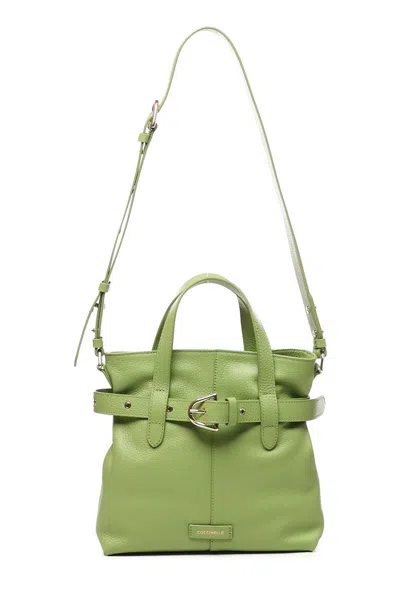 Coccinelle Bucket Bag With Buckle In Green