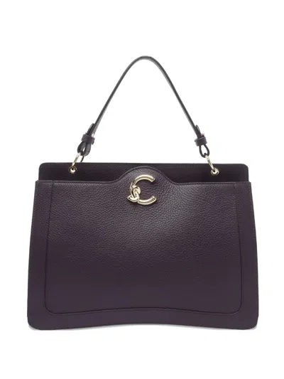 Coccinelle Logo-plaque C-me Shoulder Bag In Purple