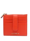 Coccinelle Metallic Soft Wallet In Orange