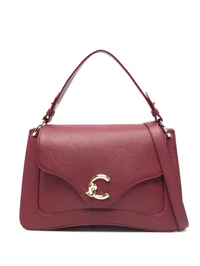 Coccinelle Logo-plaque Satchel In Red