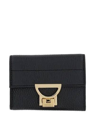 Coccinelle Logo Plaque Wallet In Black