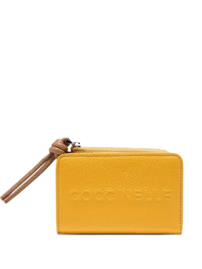 Coccinelle Logo-print Wallet In Gold