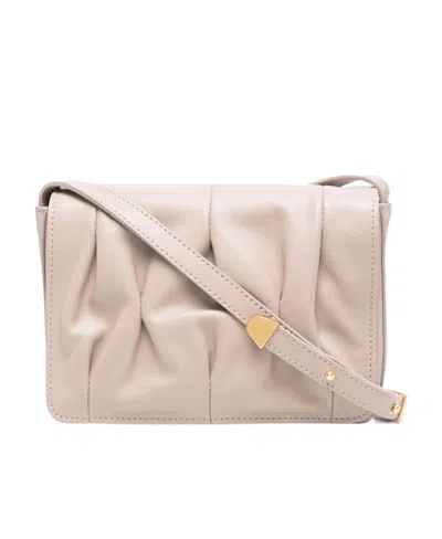 Coccinelle Logo Shoulder Bag In Nude