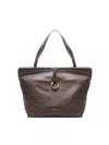 Coccinelle Ring-detail Leather Shoulder Bag In Black
