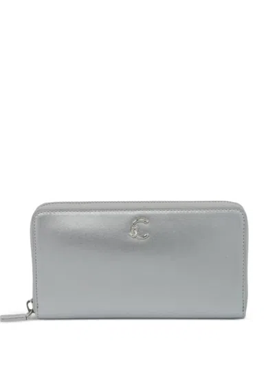 Coccinelle Logo-detail Plaque Wallet In Gray