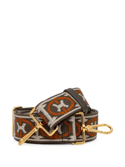 Coccinelle Logo-monogram Shoulder Strap In Brown