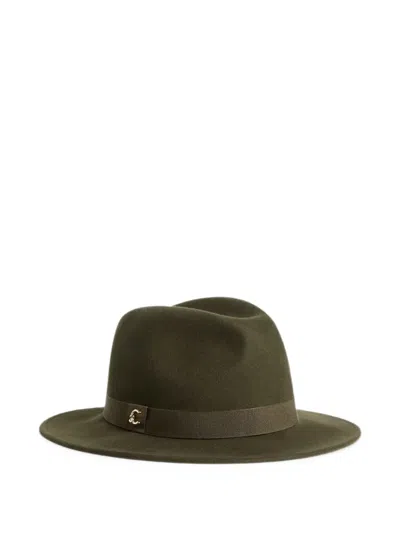 Coccinelle Logo-plaque Fedora Hat In Green