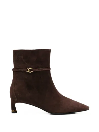Coccinelle Logo-plaque Suede Ankle Boots In Multi