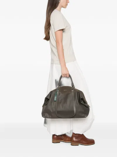 Coccinelle Logo-plaque Tote Bag In Green