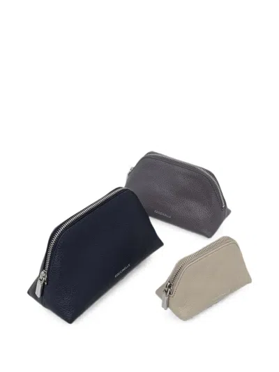 Coccinelle Logo-print Leather Make-up Bags In Multi
