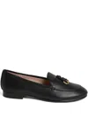 Coccinelle Loop Leather Loafers In Black