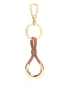 Coccinelle Looped Keyring In Gold
