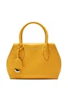 Coccinelle Lord Leather Tote Bag In Yellow