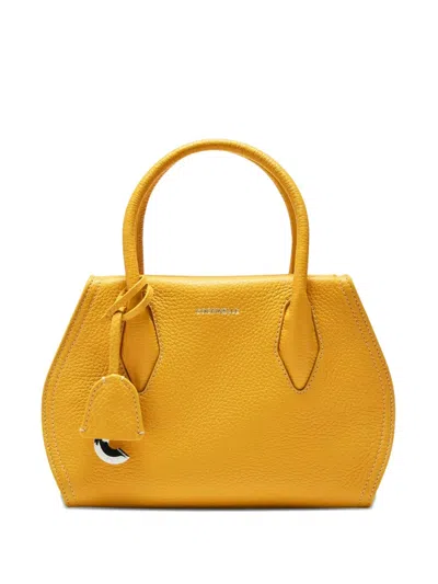 Coccinelle Lord Leather Tote Bag In Yellow