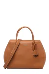 Coccinelle Lord Logo Printed Large Tote Bag In Leather