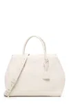 Coccinelle Lord Logo Printed Large Tote Bag In White