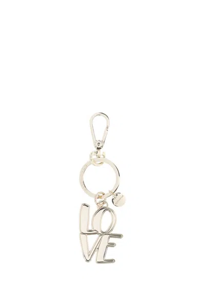 Coccinelle Love Keychain In Gold