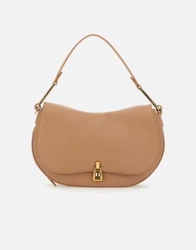 Coccinelle Magie Flap Shoulder Bag In Beige