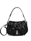 Coccinelle Magie Paillettes Cross Body Bag In Black