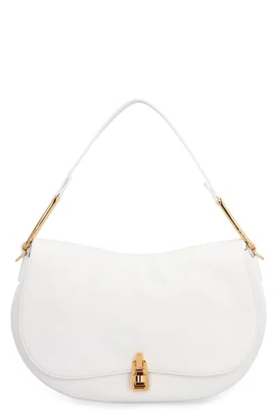Coccinelle Magie Soft Leather Handbag In White
