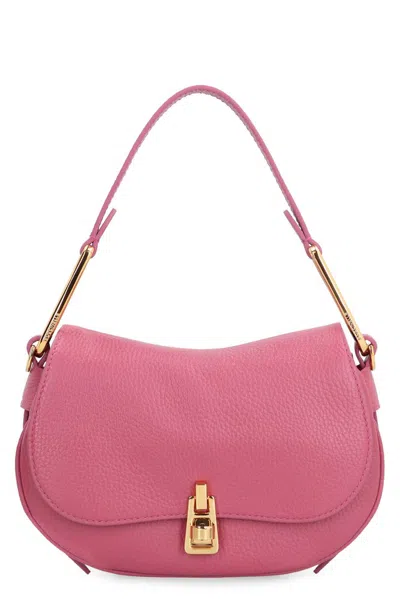 Coccinelle Mini Magie Leather Tote Bag In Pink