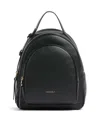 Coccinelle Leather Backpack With A Granular Texture In Black